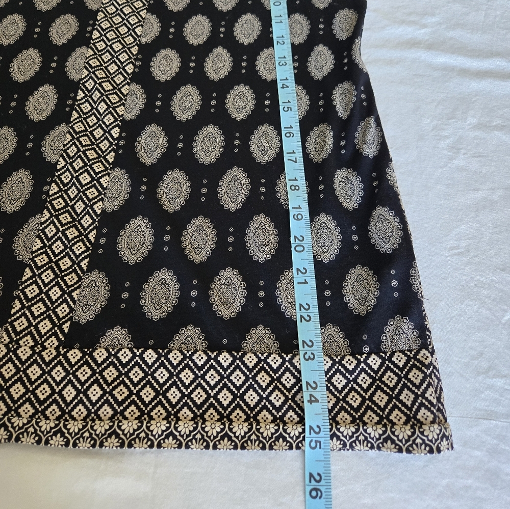 J. Crew Black and Cream Patterned Blouse - Picture 6 of 6